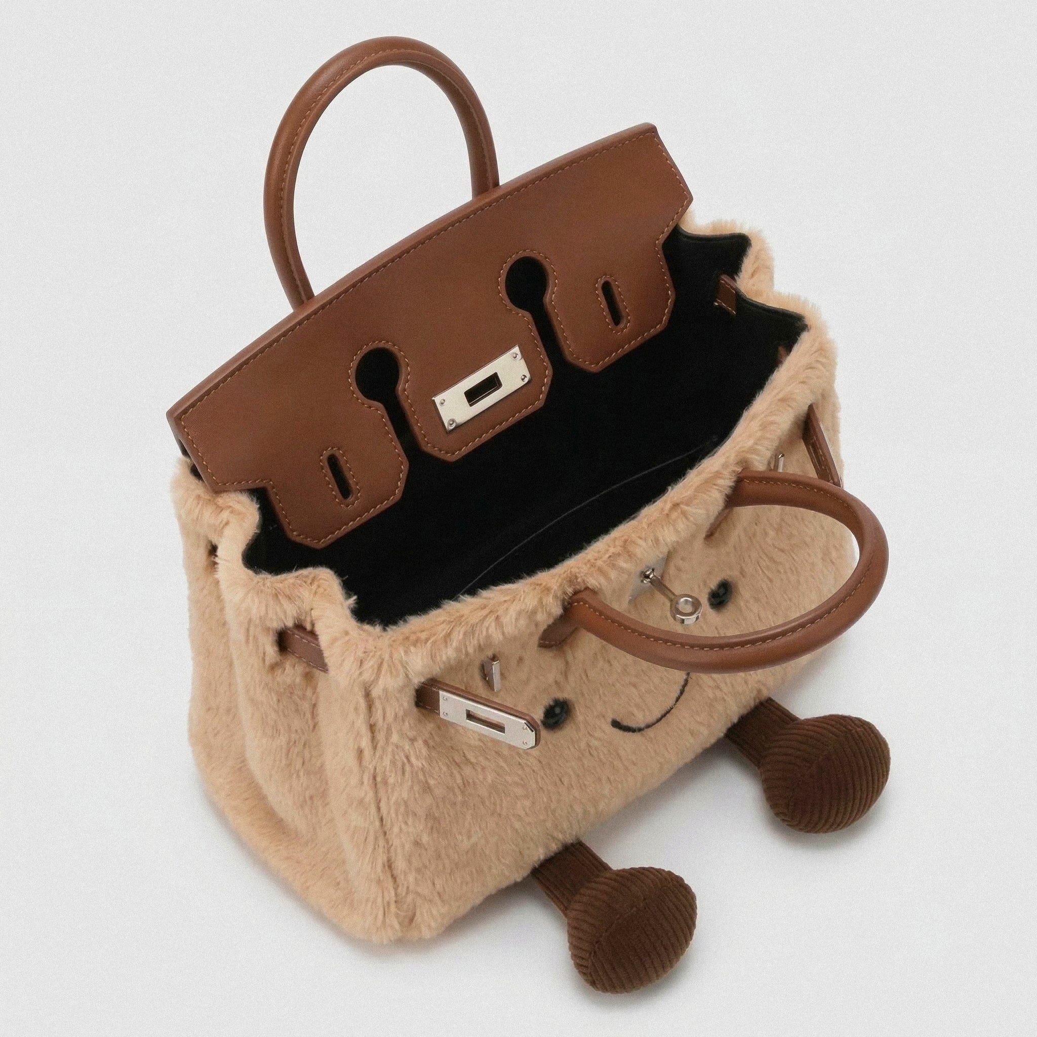 Fluffy Birkin Bag (Braun)