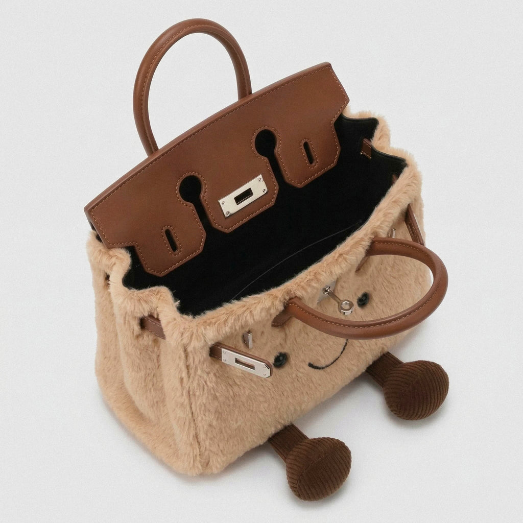 Fluffy Birkin Bag (Braun)