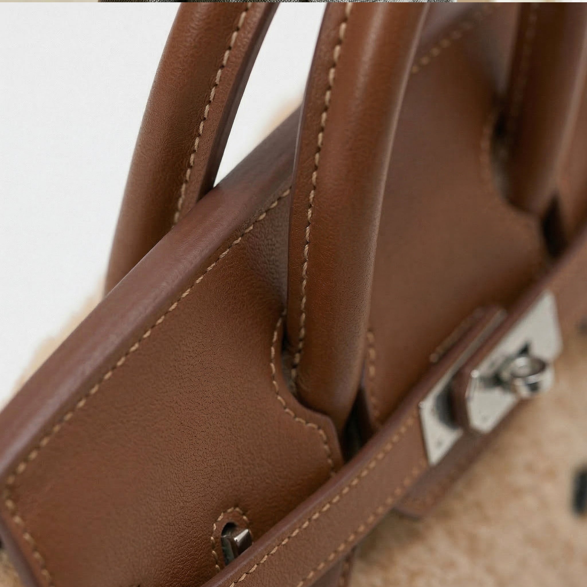 Fluffy Birkin Bag (Braun)