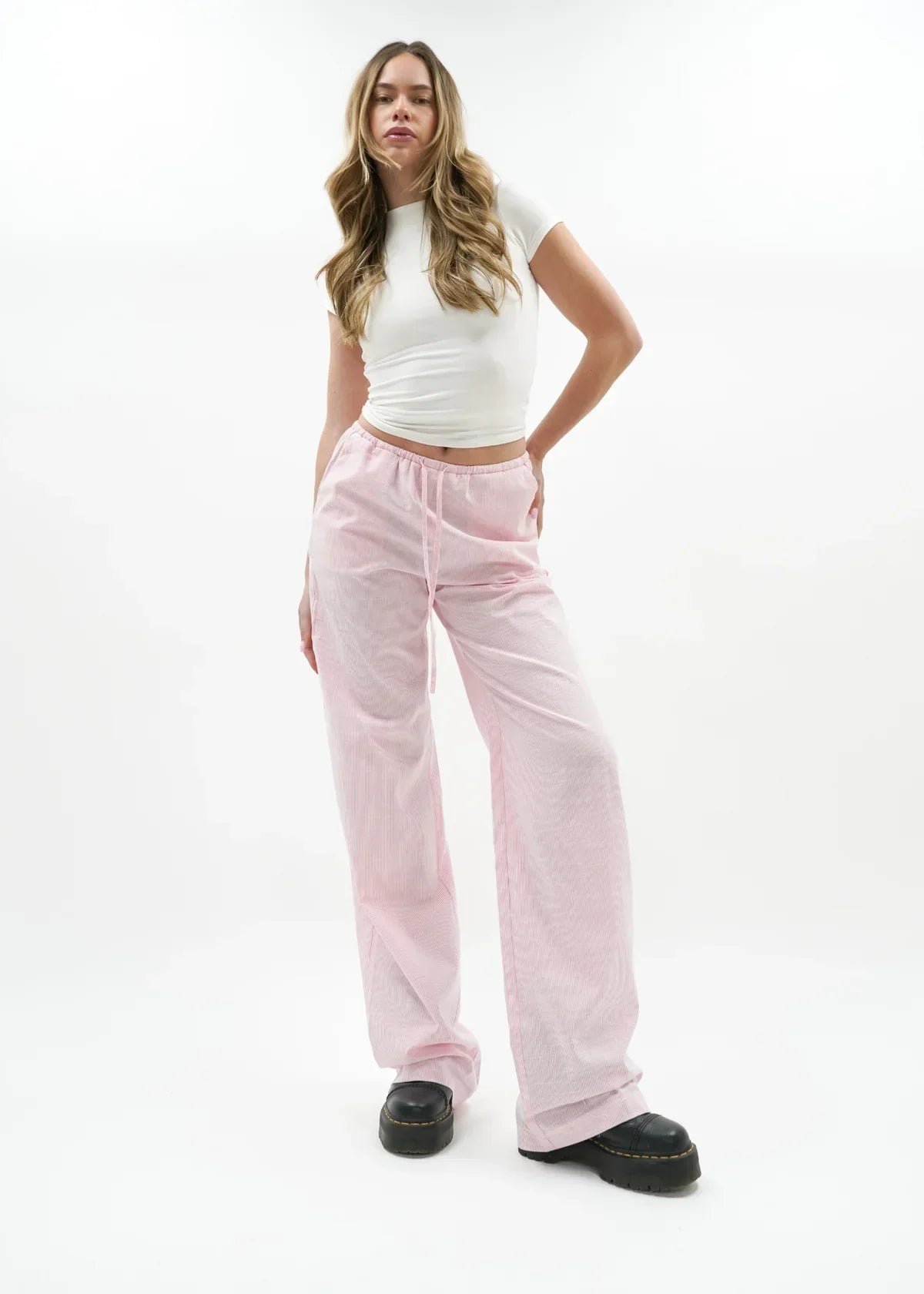 "Hannah" Leinenhose Rosa