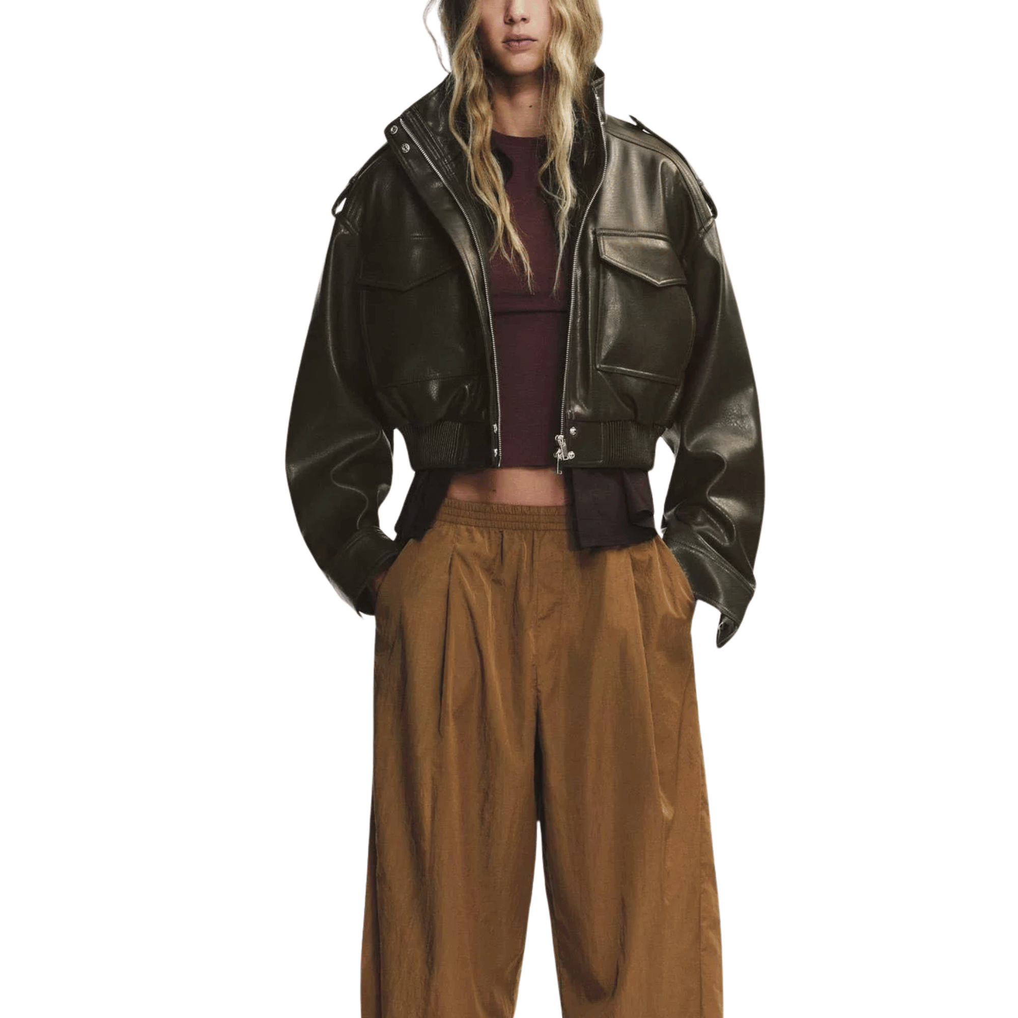 "Cindy" Bomber Lederjacke