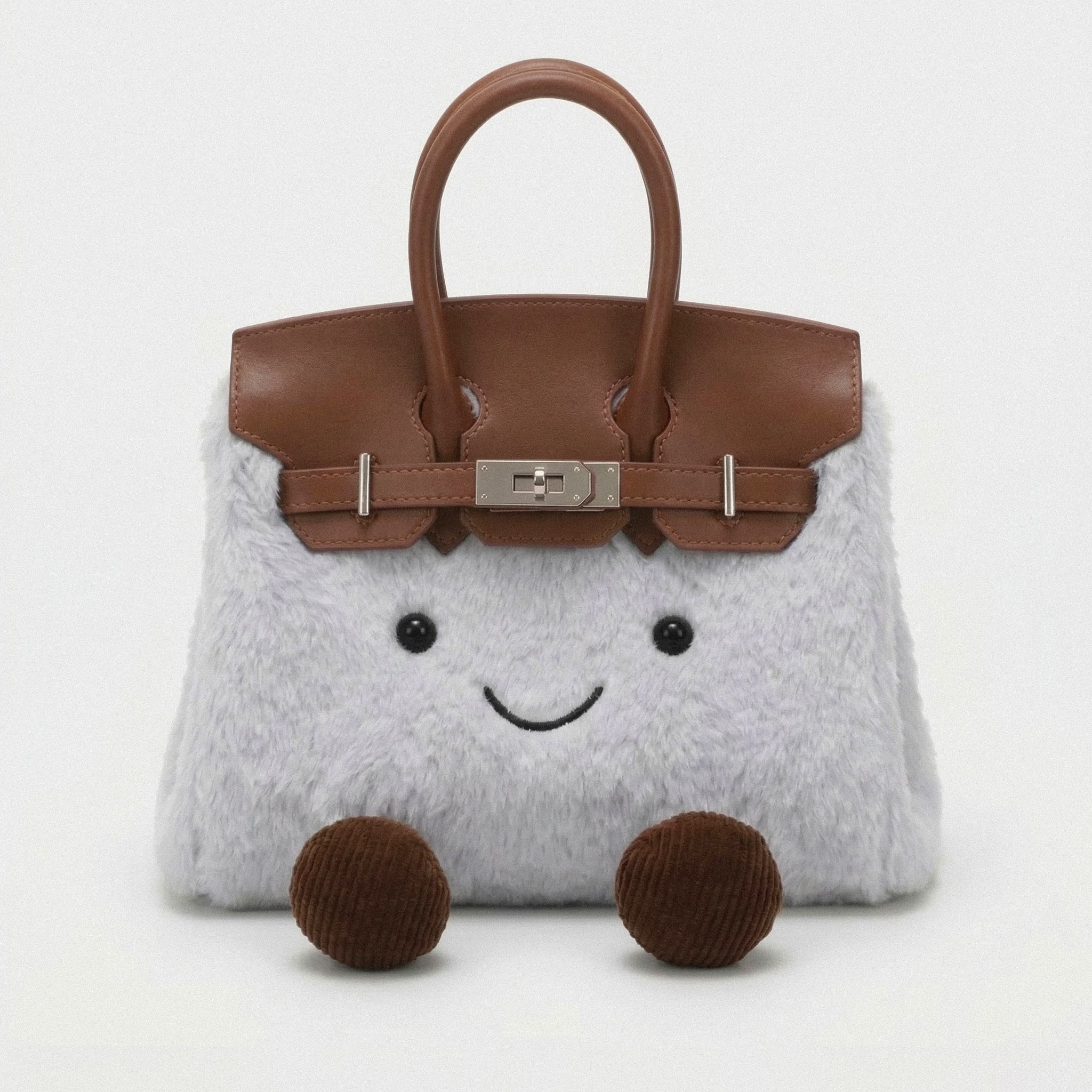 Fluffy Birkin Bag (Grau)