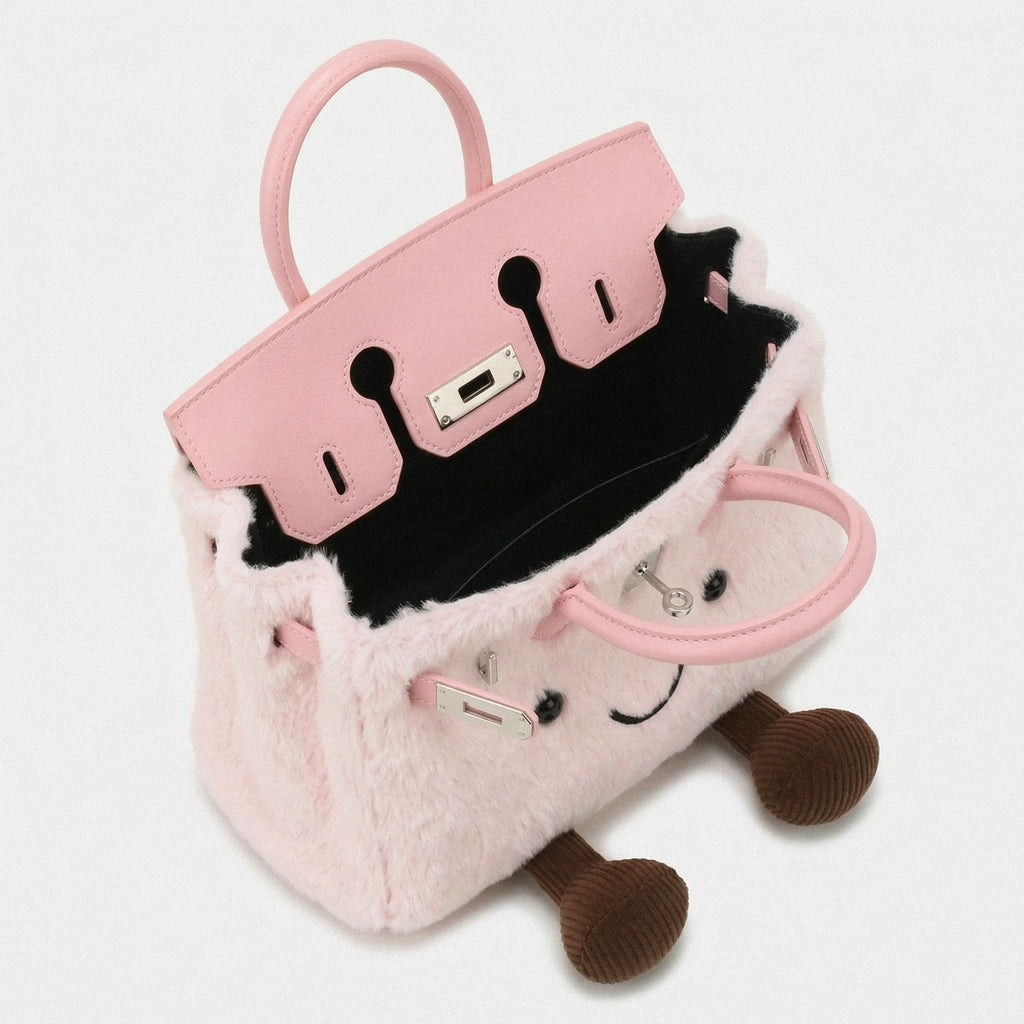 Fluffy Birkin Bag (Pink)