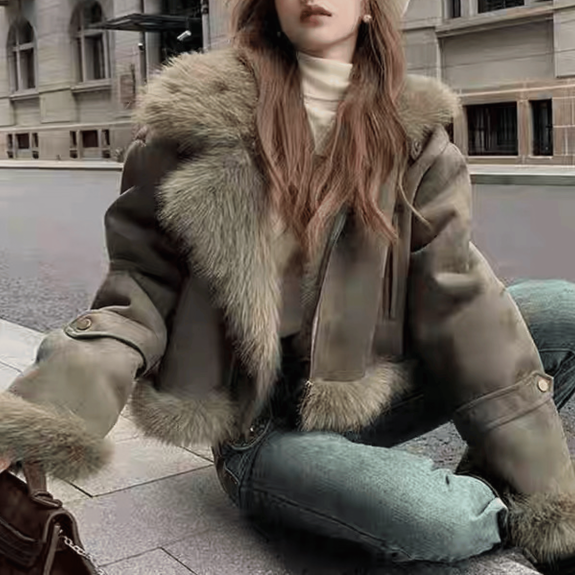 "Zoe" Jacke mit Fell