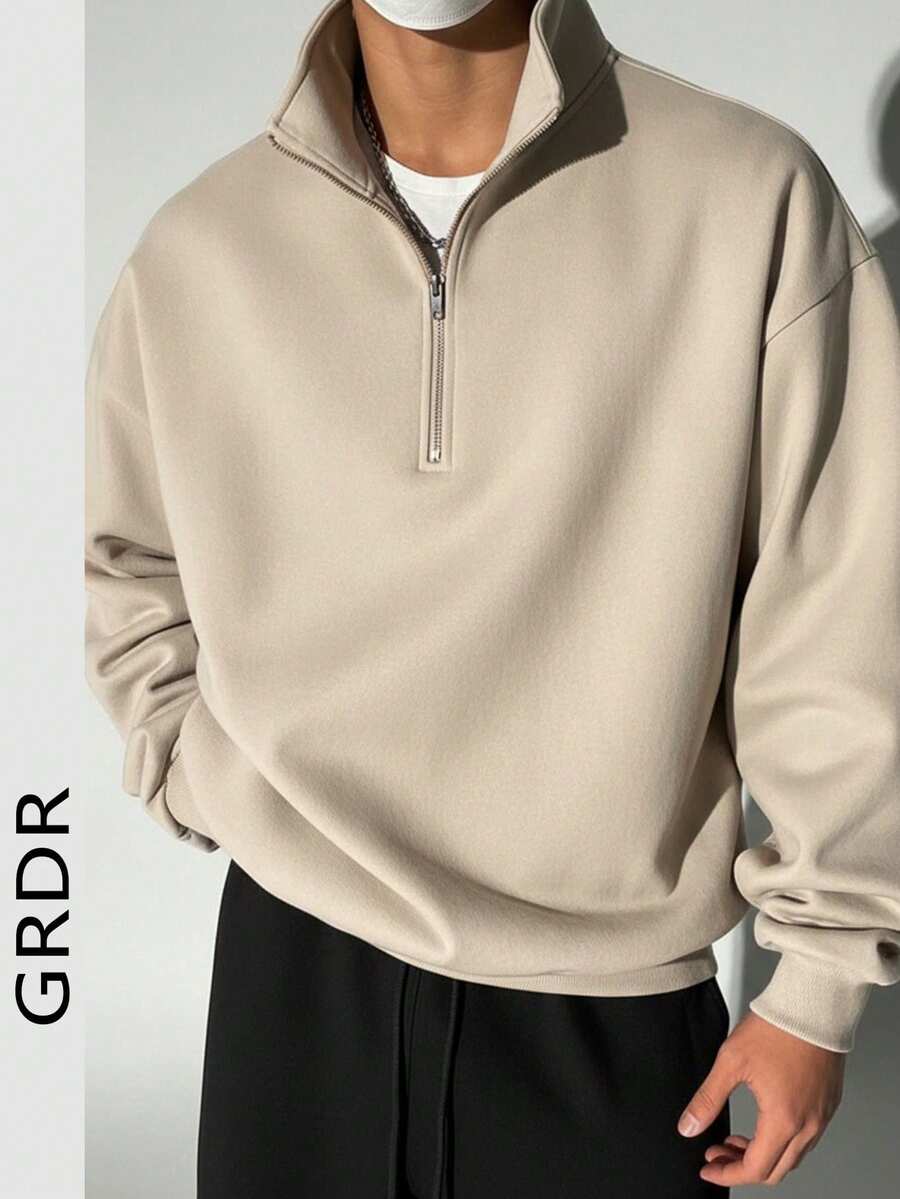 GRDR Herren Reißverschluss Pullover Sweatshirt für Herbst/Winter