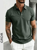 GRDR Herren Mode Kurzarm Lässig Pendler Poloshirt
