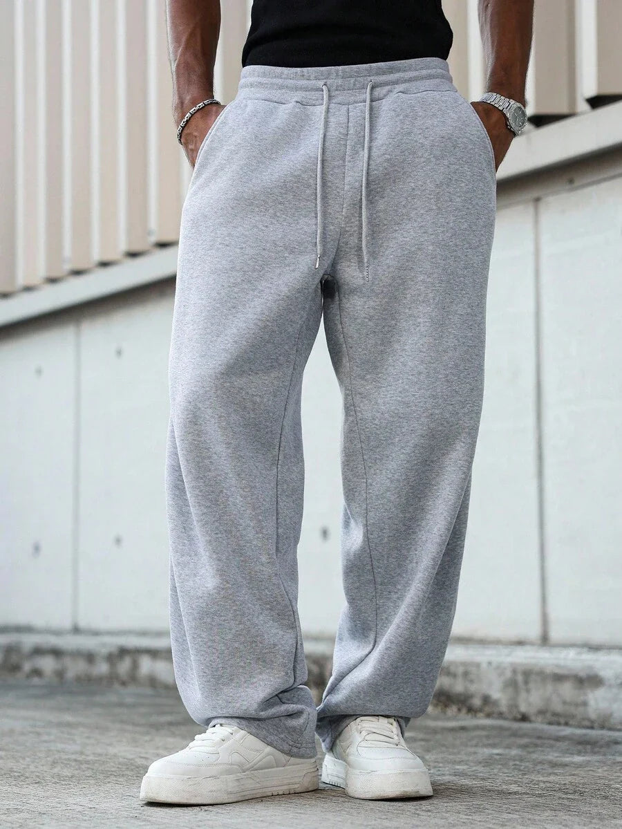 Manfinity Hypemode Herren einfarbige Jogginghose mit Tasche und Kordelzug in der Taille, Lässig